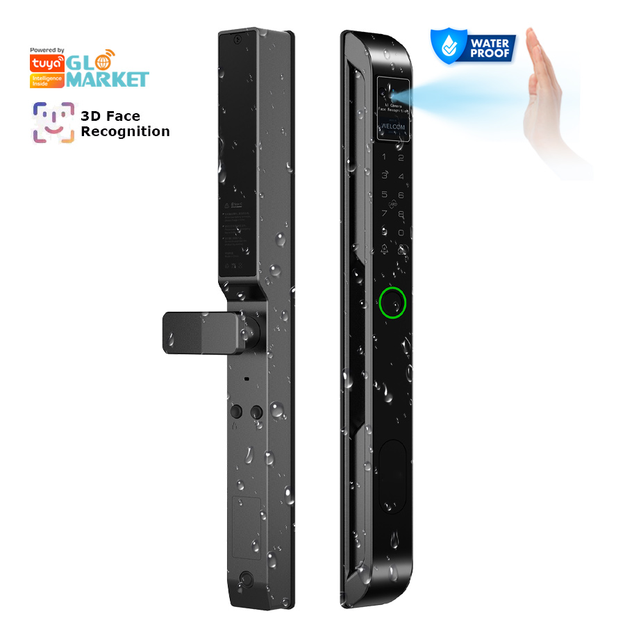 Smart Door Lock - กลอนประตูดิจิตอลอัจฉริยะ Glomarket Slim กันน้ำ พร้อมระบบสแกนลายนิ้วมือ รหัสผ่าน