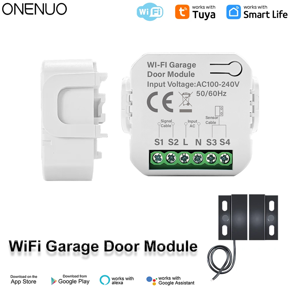 Smart Garage Door Opener - สวิตช์ประตูโรงรถอัจฉริยะ Tuya WiFi ควบคุมการเปิด-ปิดประตูผ่านแอป Smart Life
