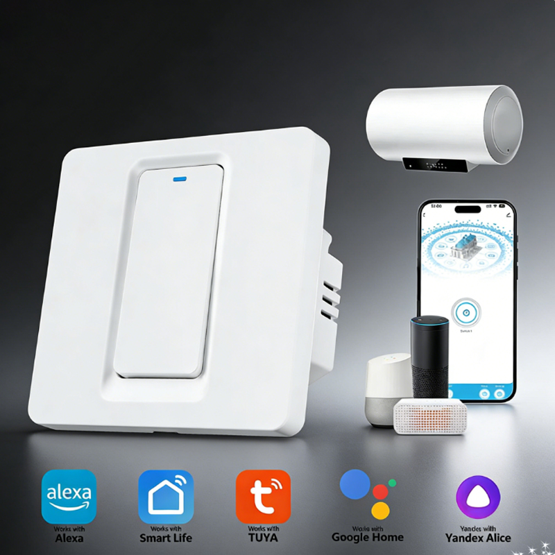 Smart Home Solution - สวิตช์เครื่องทำน้ำอุ่นอัจฉริยะ/ระบบควบคุมแบบสัมผัสผ่าน WiFi และบลูทูธ ใช้งานร่วมกับ Alexa/Google Home/แอป