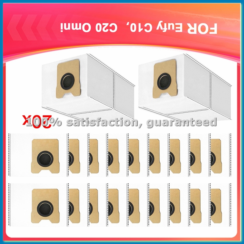 Robot Vacuum - 20 แพ็ค C20 ถุงเก็บฝุ่นเหมาะสำหรับ C10, C20