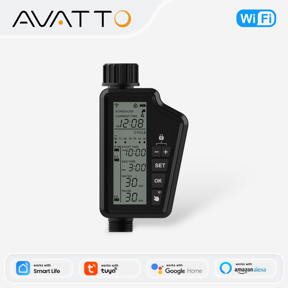 Smart Home Interior - MIUCDA ตัวจับเวลาการรดน้ำสำหรับสวนที่มีหน้าจอ LCD ขนาดใหญ่ ตัวจับเวลาน้ำสำหรับการระเหยในบ้านและสวน tuinwateringsinstrumentอัตโนมัติ