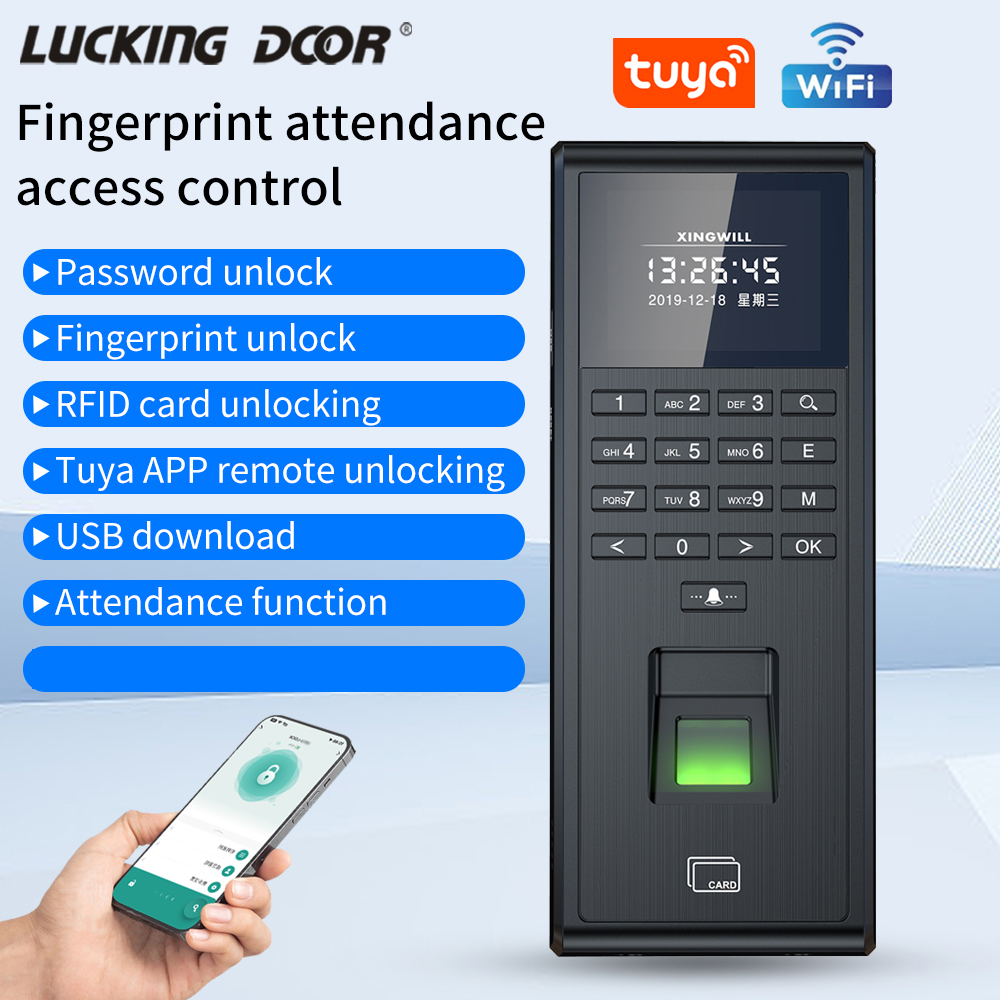 Smart Door Lock - Tuya สมาร์ท Biometric ลายนิ้วมือระบบ 1000 ผู้ใช้