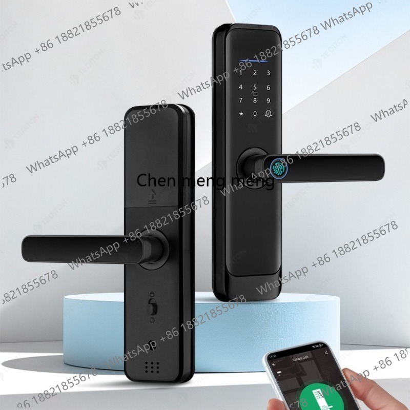 Smart Home Interior - ประตูไม้ ประตูภายในบ้าน ล็อคแบบสแกนลายนิ้วมือ เปลี่ยนรหัสได้ฟรี ล็อคบ้าน Kong