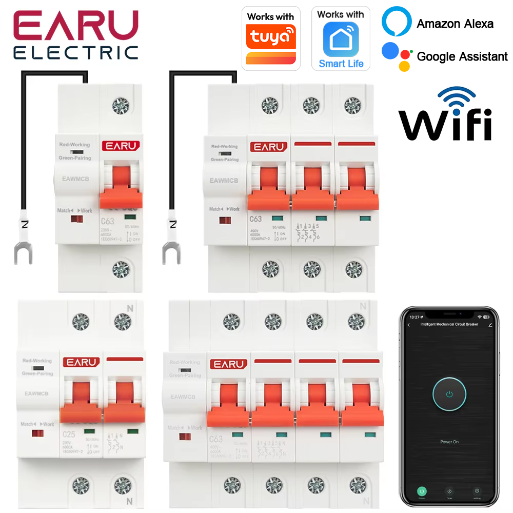 Smart Home Demo Kit - แอป Tuya WiFi เบรกเกอร์วงจรไฟฟ้าอัจฉริยะ MCB 1/2/3/4P