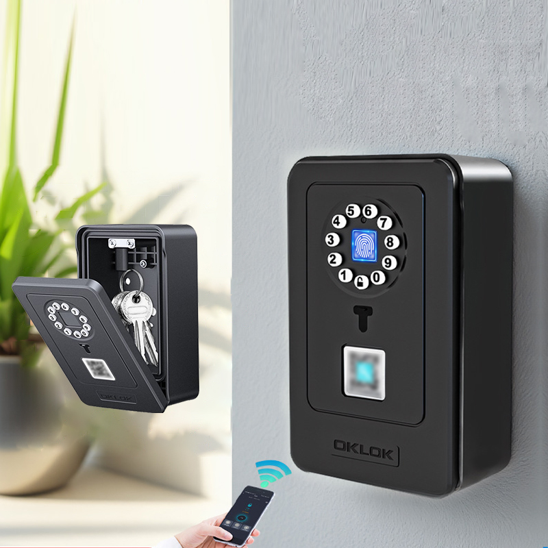 Smart Door Lock - กล่องเก็บรหัสผ่านแบบแขวนอัจฉริยะ พร้อมระบบล็อคดิจิตอล สำหรับเก็บกุญแจ นิรภัยสำหรับบ้าน ระบบสแกนลายนิ้วมือ