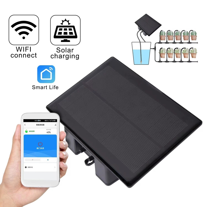 Smart Home Demo Kit - WIFI พลังงานแสงอาทิตย์เครื่องรดน้ําอัตโนมัติชุด Mobile App รีโมทคอนโทรลสมาร์ทอุปกรณ์รดน้ําชลประทานหยดชลประทาน Kit