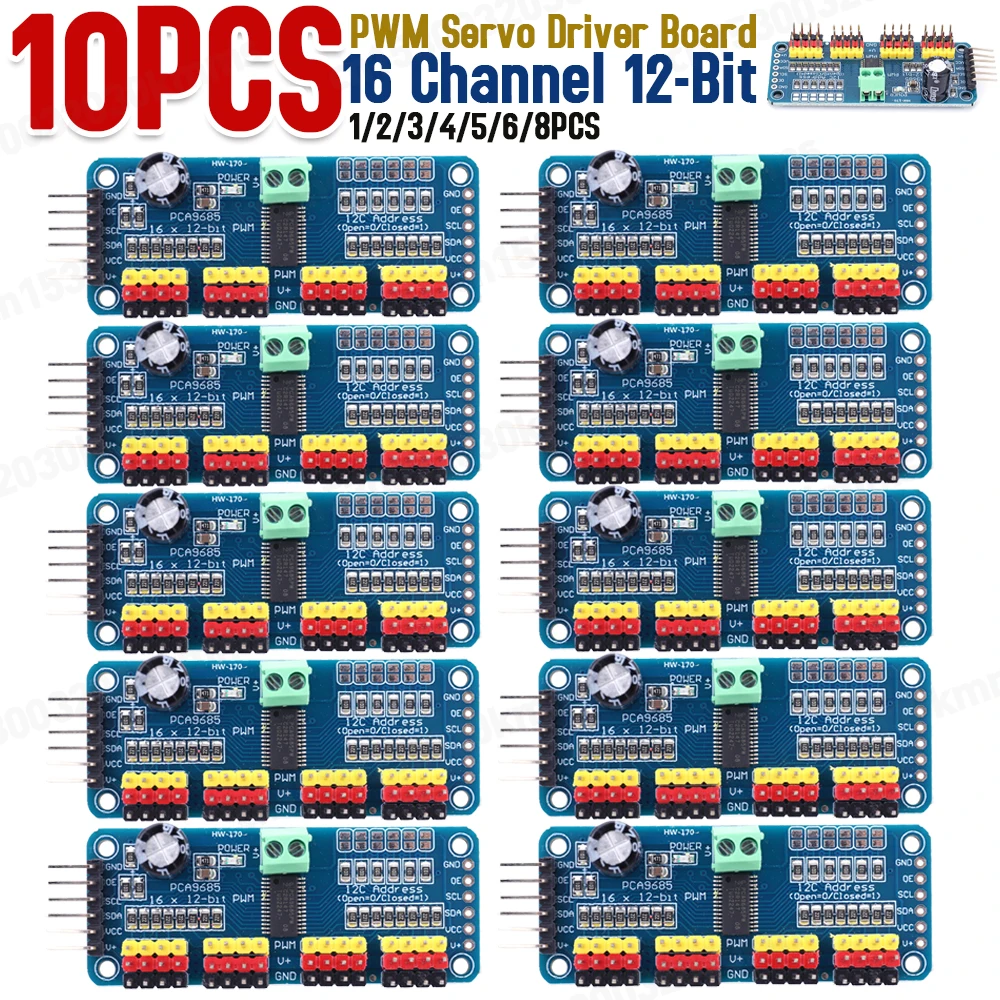 Smart Home Arduino - 1-10PCS PCA9685 หุ่นยนต์ Controller อินเทอร์เฟซ IIC