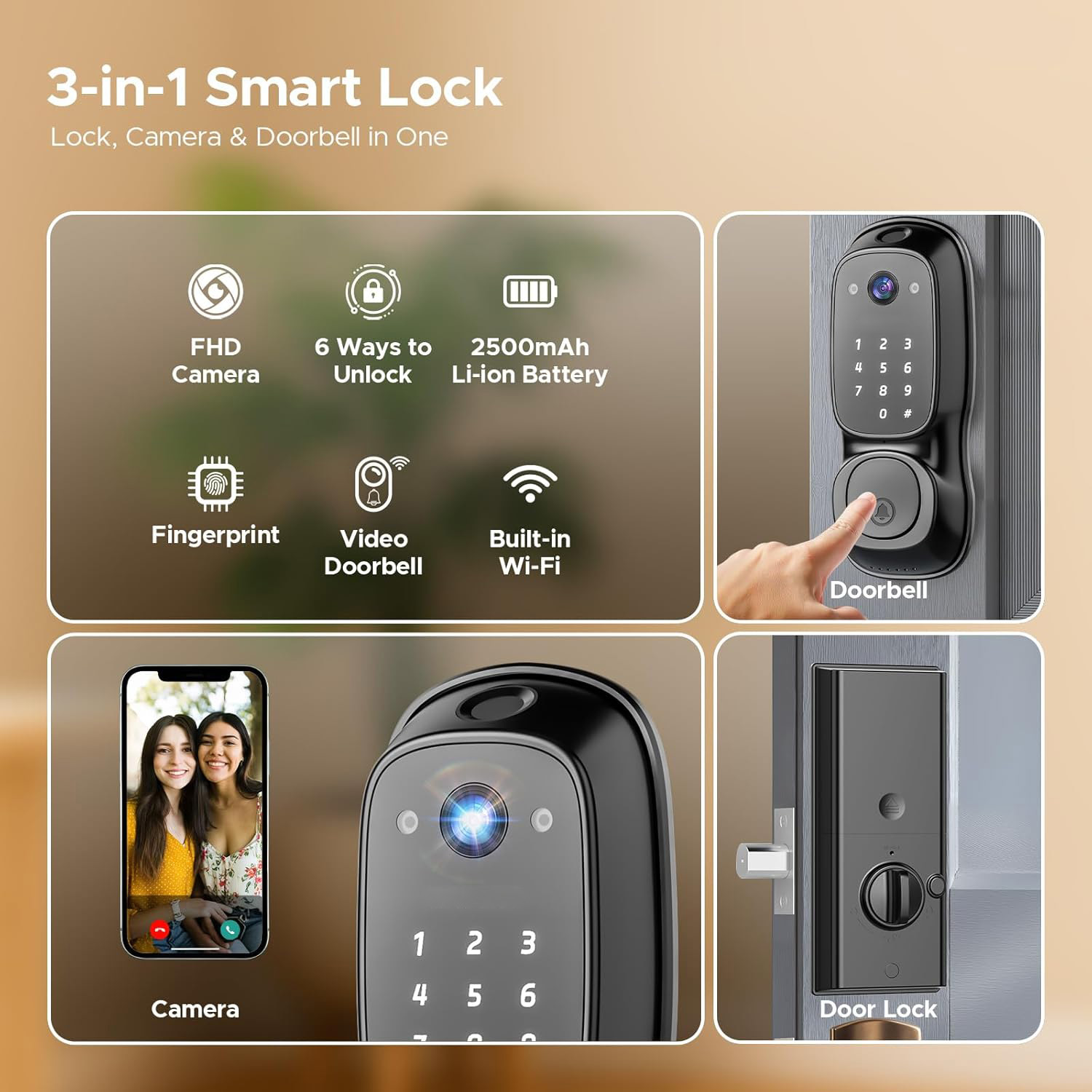 กุญแจล็อคประตูอัจฉริยะ Tuya Wi - Smart Door Lock บทวิจารณ์และราคา