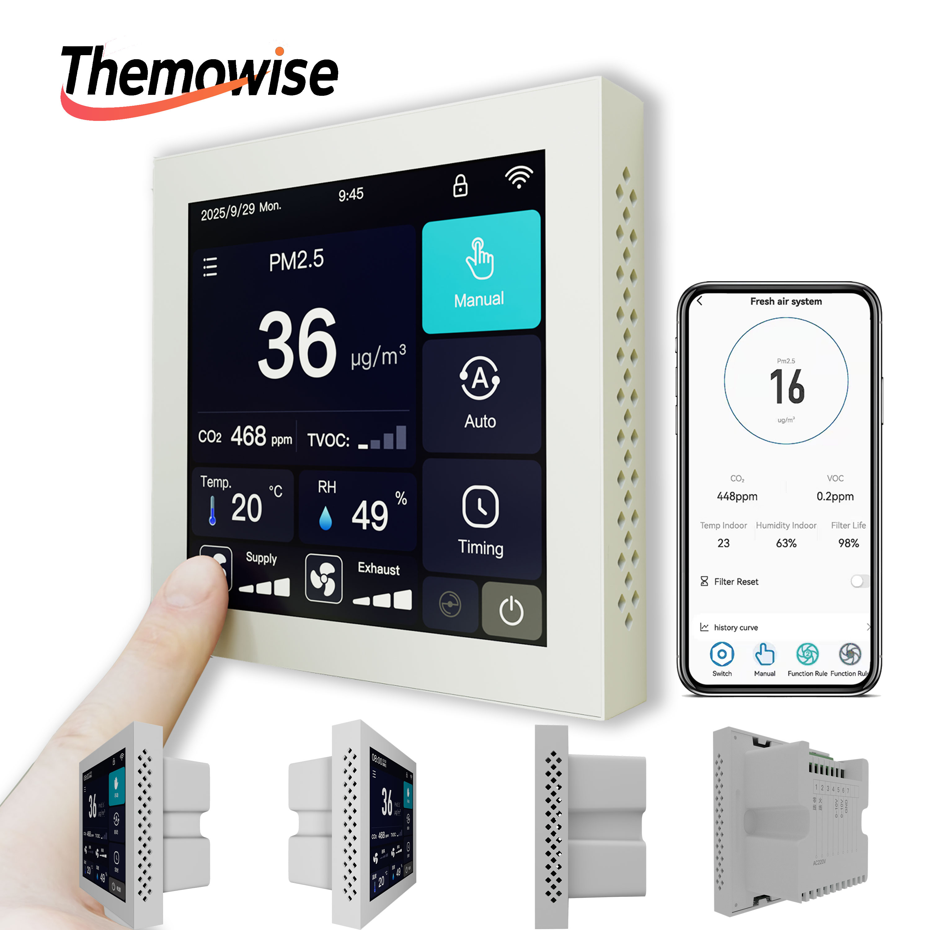 ตัวควบคุมคุณภาพอากาศอัจฉริยะสำ - Smart Home Ventilation System บทวิจารณ์และราคา