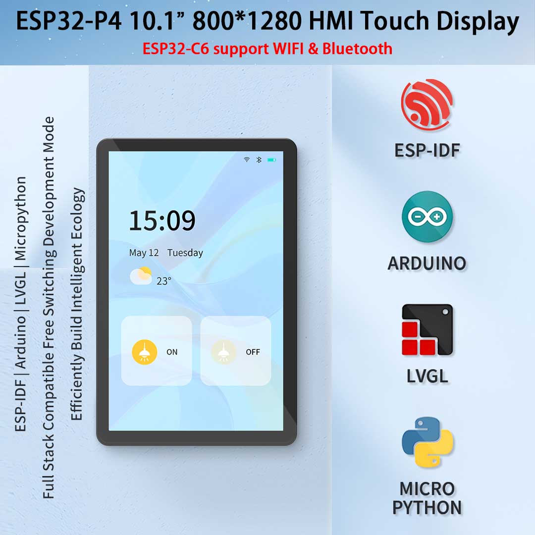 ESP32-P4 10.1 นิ้ว 800*1280 IP - Smart Home Arduino บทวิจารณ์และราคา