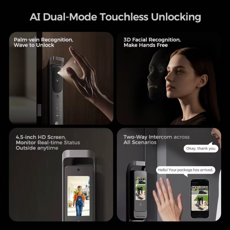 【2026】LNDU H10 กล้องคู่ระบบภาพ - Smart Door Lock บทวิจารณ์และราคา