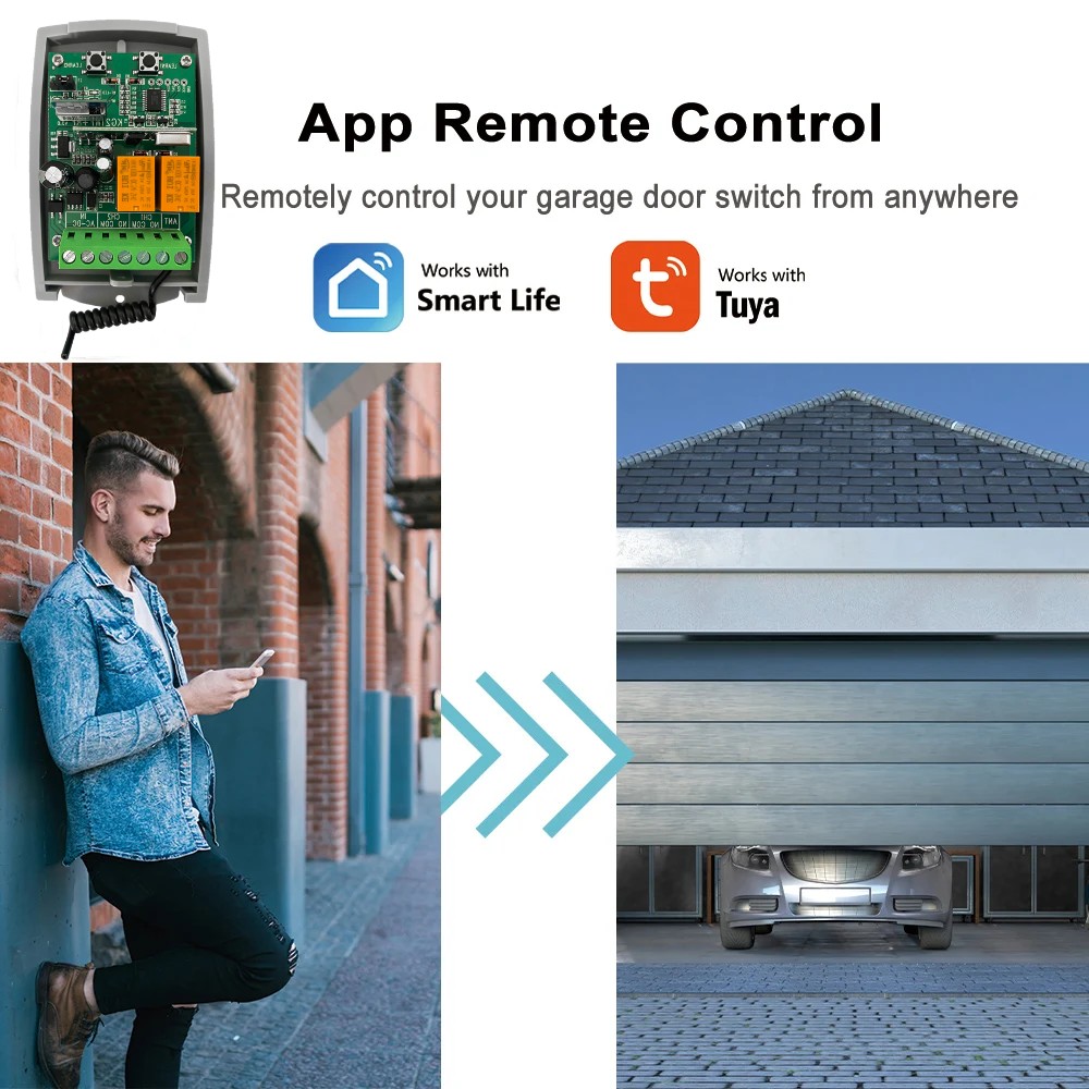 อุปกรณ์ควบคุมเซนติเนลไวไฟ Tuya - Smart Garage Door Opener บทวิจารณ์และราคา