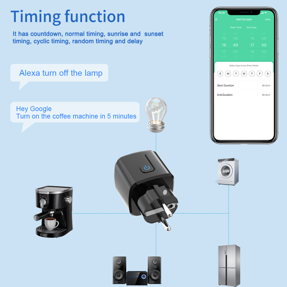 ปลั๊กอัจฉริยะ Tuya ควบคุมผ่าน  - Smart Home Technology บทวิจารณ์และราคา