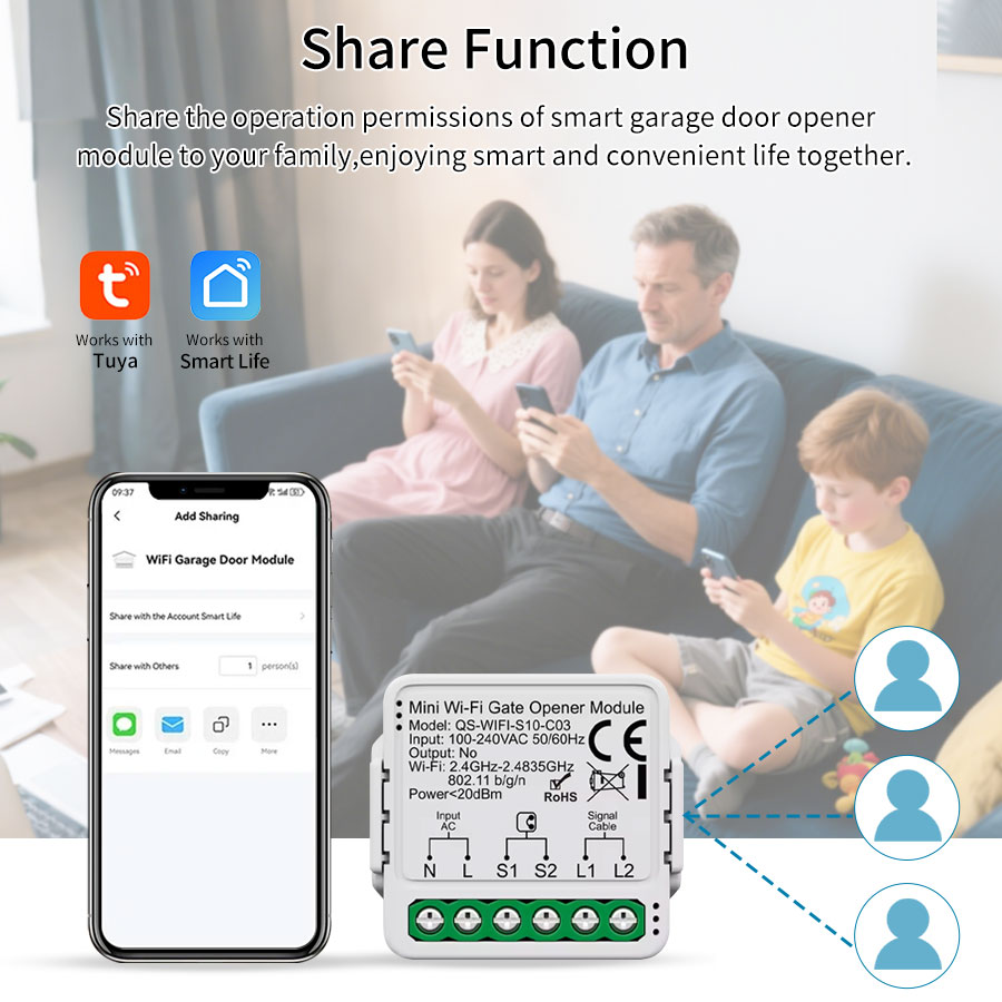ตัวควบคุมประตูโรงรถอัจฉริยะ Tu - Smart Home Solution บทวิจารณ์และราคา