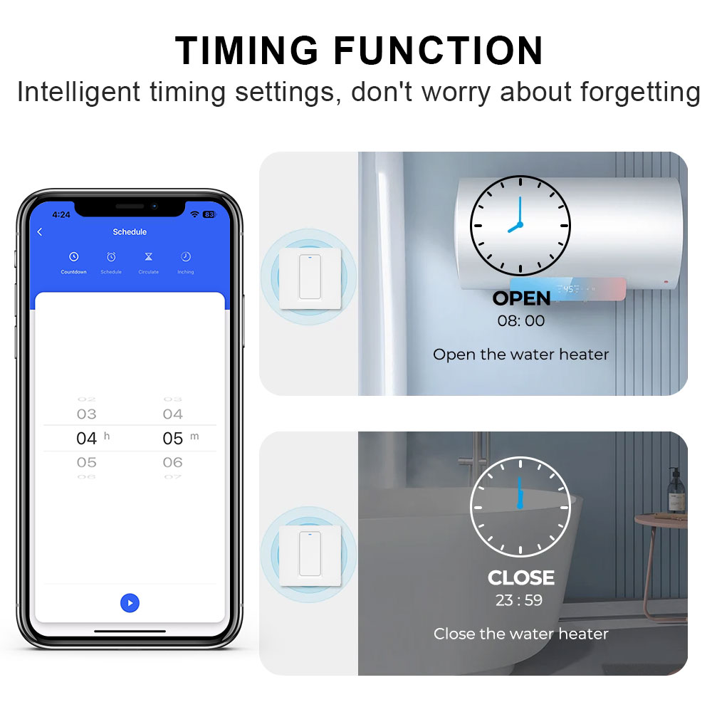 สวิตช์เครื่องทำน้ำอุ่นอัจฉริยะ - Smart Home Solution บทวิจารณ์และราคา