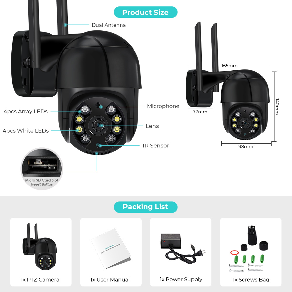 กล้องวงจรปิดไร้สายภายนอกสำหรับ - Smart Home Imou บทวิจารณ์และราคา