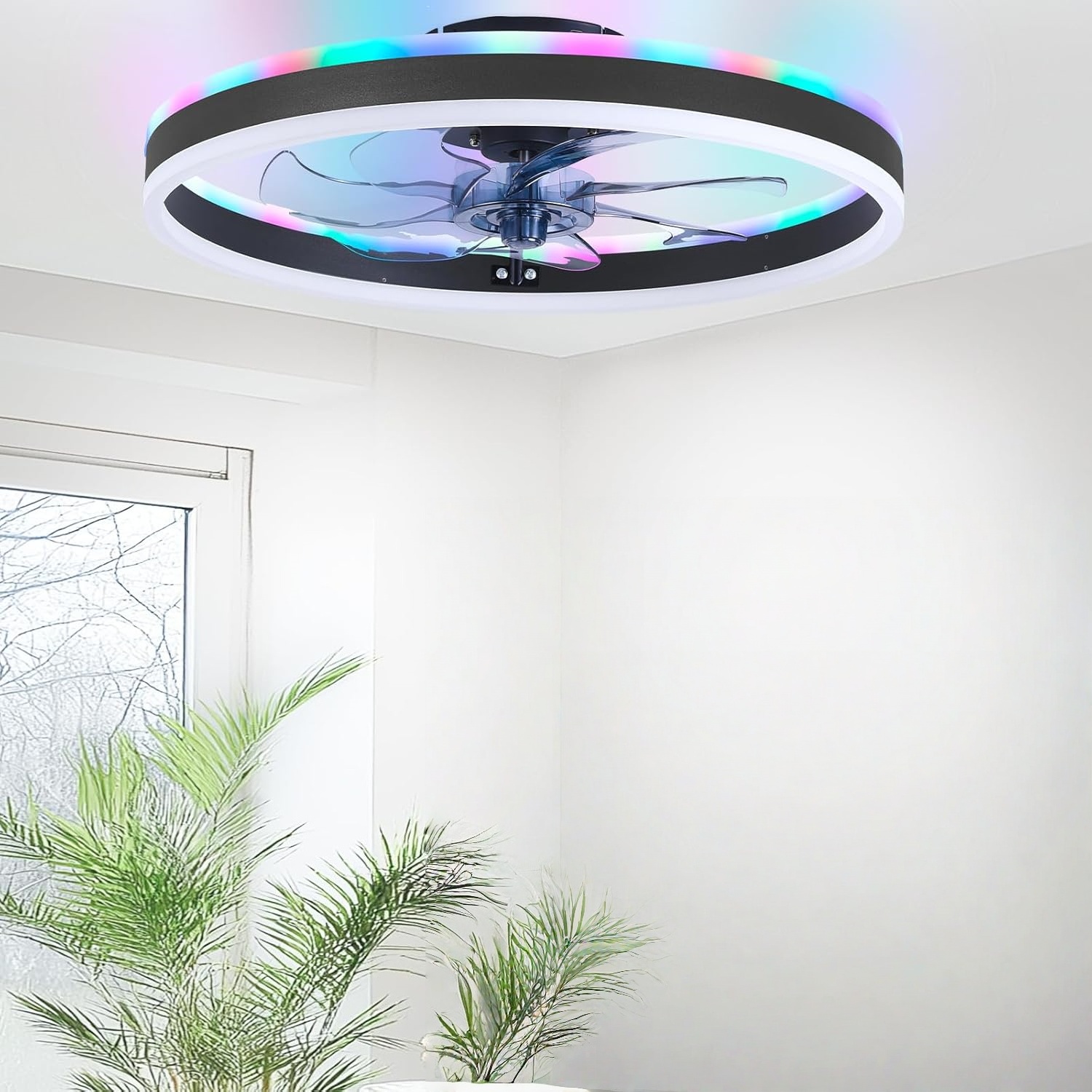 พัดลมเพดานอัจฉริยะ RGB พร้อมไฟ - Smart Home Ventilation System บทวิจารณ์และราคา