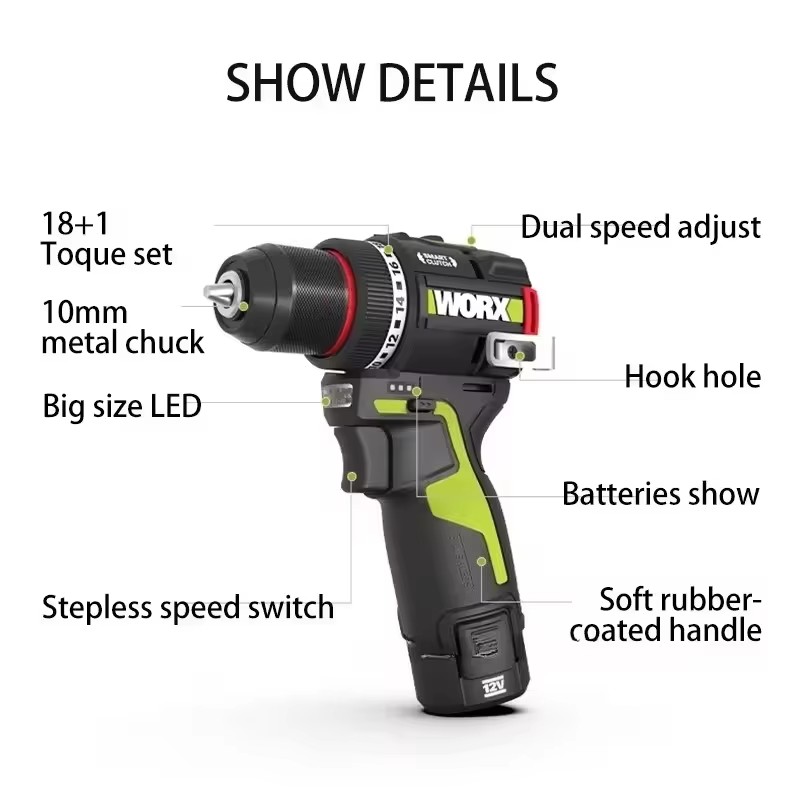 WORX WU135 สว่านไฟฟ้าไร้สาย 12 - Smart Home Interior บทวิจารณ์และราคา