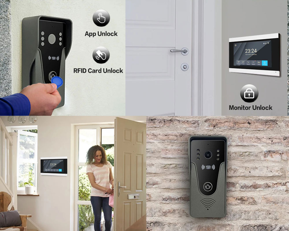 Tuya 1080P 7 นิ้วหน้าจอสัมผัสส - Smart Home Video Doorbell App บทวิจารณ์และราคา