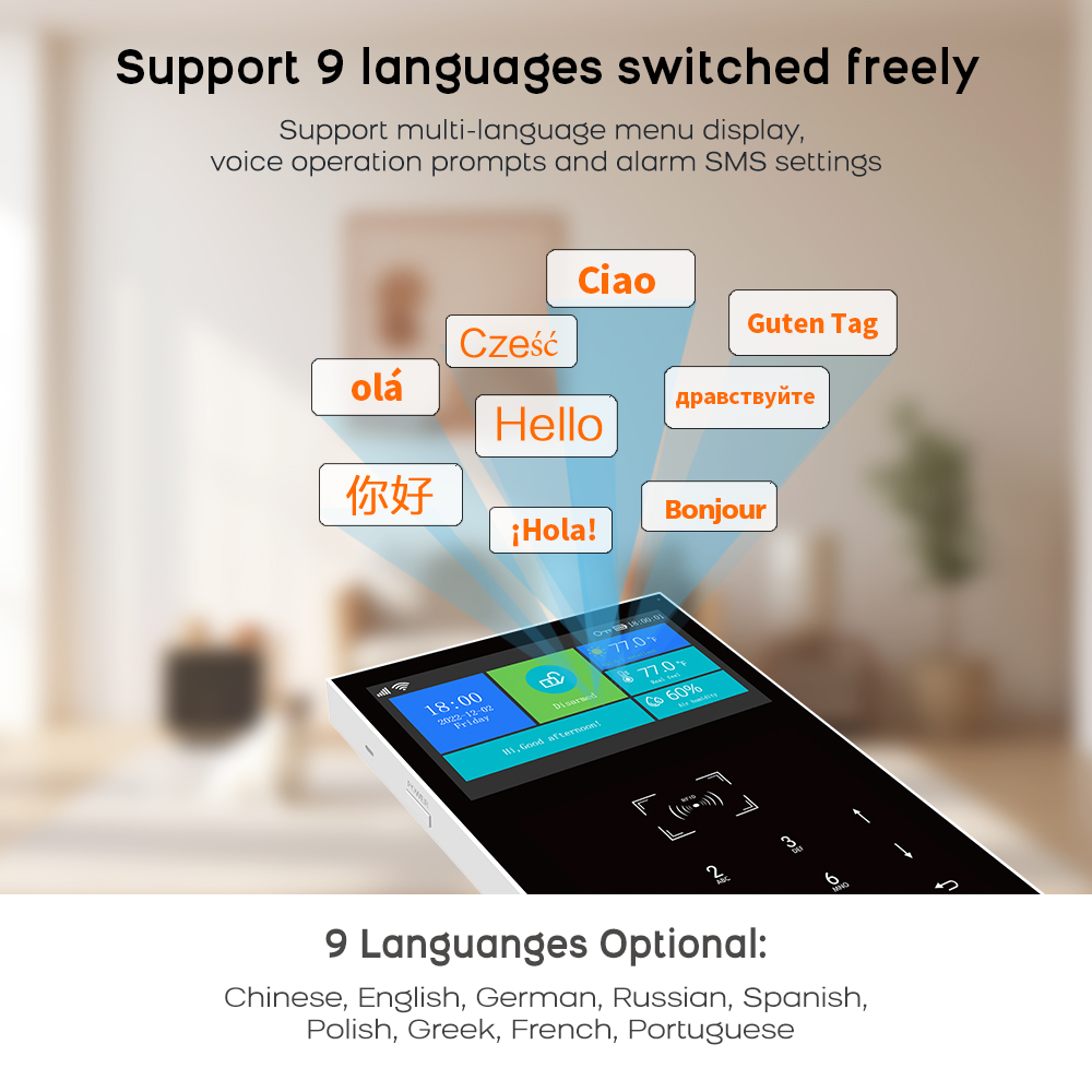 ระบบเตือนภัย 4G GSM WiFi ทำงาน - Smart Home Demo Kit บทวิจารณ์และราคา