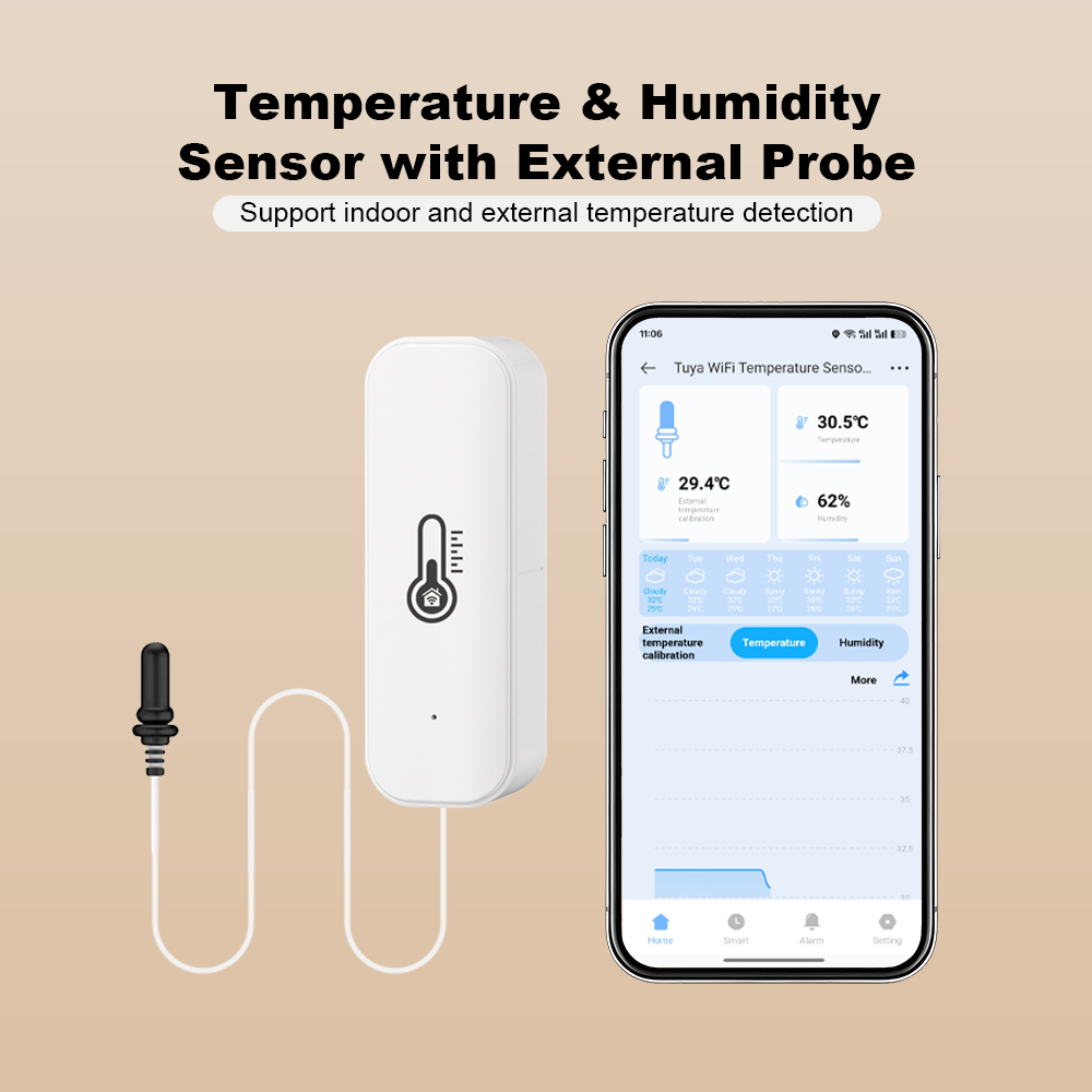 เซ็นเซอร์วัดอุณหภูมิและความชื้ - Smart Home Solution บทวิจารณ์และราคา