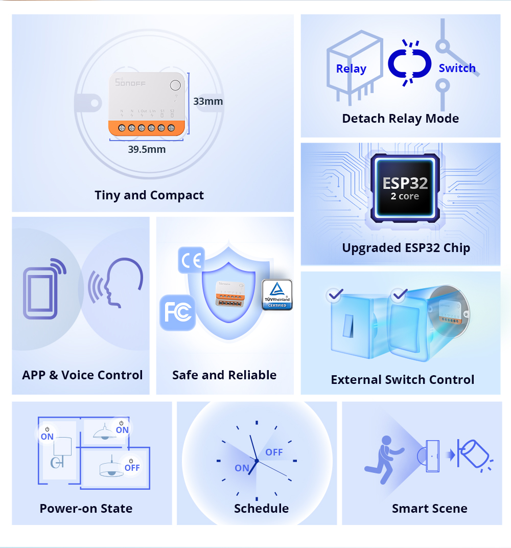 สวิตช์อัจฉริยะ Sonoff Mini R4  - Smart Home Solution บทวิจารณ์และราคา
